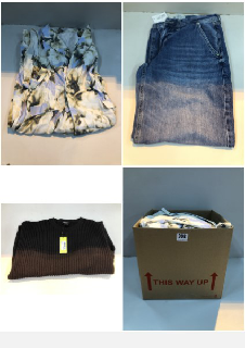 BOX OF CLOTHES IN VARIOUS SIZES AND DESIGNS