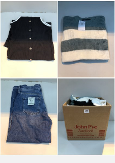 BOX OF CLOTHES IN VARIOUS SIZES AND DESIGNS