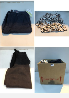 BOX OF CLOTHES IN VARIOUS SIZES AND DESIGNS