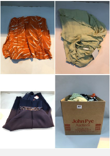 BOX OF CLOTHES IN VARIOUS SIZES AND DESIGNS