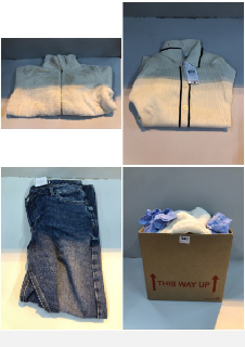 BOX OF CLOTHES IN VARIOUS SIZES AND DESIGNS