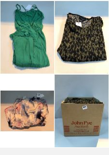 BOX OF CLOTHES IN VARIOUS SIZES AND DESIGNS