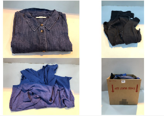 BOX OF CLOTHES IN VARIOUS SIZES AND DESIGNS