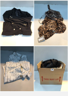 BOX OF CLOTHES IN VARIOUS SIZES AND DESIGNS