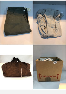 BOX OF CLOTHES IN VARIOUS SIZES AND DESIGNS