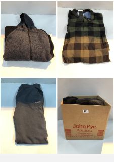 BOX OF CLOTHES IN VARIOUS SIZES AND DESIGNS