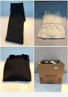 BOX OF CLOTHES IN VARIOUS SIZES AND DESIGNS