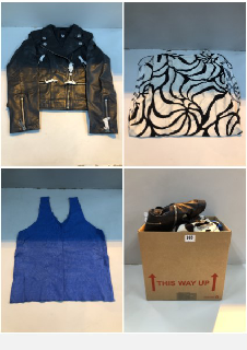 BOX OF CLOTHES IN VARIOUS SIZES AND DESIGNS