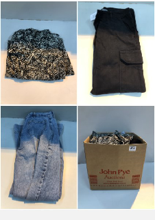 BOX OF CLOTHES IN VARIOUS SIZES AND DESIGNS