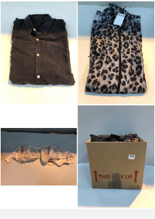 BOX OF CLOTHES IN VARIOUS SIZES AND DESIGNS