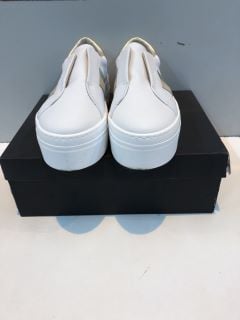 MINT VELVET ELLIE WHITE STRIPED TRAINERS UK SIZE: 5