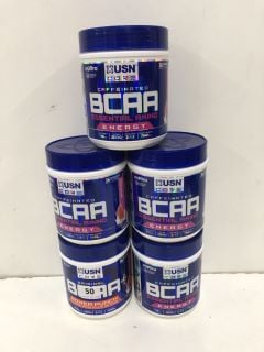 5 X USN BCAA'S INC USN CORE CAFFEINATED BCAA ESSENTIAL AMINO ENERGY IN WATERMELON BB: 01/25