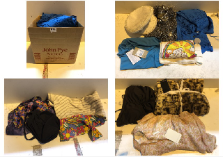 BOX OF CLOTHES IN VARIOUS SIZES AND DESIGNS