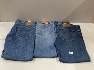 3 X LEVI'S JEANS INC LEVI'S 501 JEANS SIZE: W38 L34