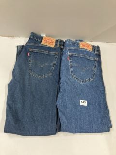 2 X LEVI'S 505 JEANS SIZE: W34 L32