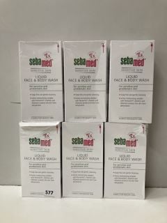 6 X SEBA MED LIQUID FACE & BODY WASH