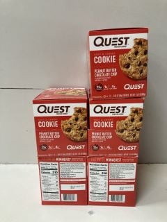 5 X BOXES OF QUEST PEANUT BUTTER CHOCOLATE CHIP PROTEIN COOKIES BB: 20/11/24