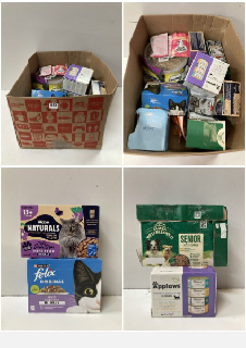 BOX OF ANIMAL FOOD ITEMS INC DREAMIES (BB:04/05/25)