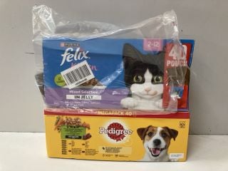 2 X PACKS OF ANIMAL FOOD INC PURINA FELIX (BB:08/25)