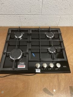 AEG 4 BURNER GAS HOB IN BLACK - MODEL NUMBER HGX64200SB