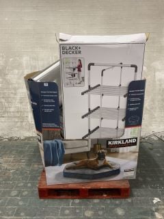 PALLET OF ITEMS TO INCLUDE  BLACK + DECKER 3 TIER AIRER & DRYER