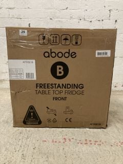 ABODE TABLE TOP FRIDGE MODEL: ATTF0E1B