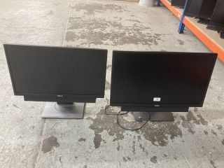 2 X DELL MONITORS INC 24" MONITOR (UNTESTED)