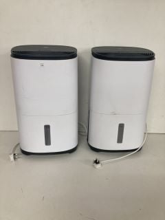 2 X MEACO DEHUMIDIFIERS INC MEACODRY ARETE ONE 25L DEHUMIDIFIER