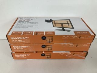 3 X SANDSTROM TILT TV BASES