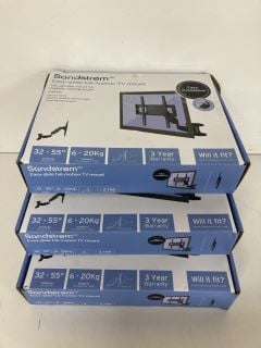 3 X SANDSTROM FULL MOTION TV WALL MOUNTS