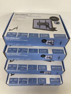 4 X SANDSTROM FULL MOTION TV WALL MOUNTS