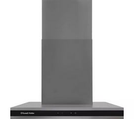 RUSSELL HOBBS 60CM BLACK GLASS & DARK STEEL T SHAPED COOKER HOOD