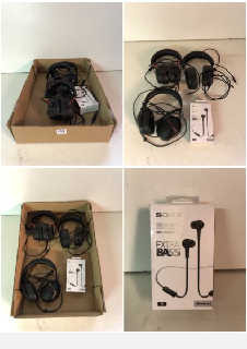 3 X GAMING HEADSETS AND A PAIR OF SONY EARPHONES