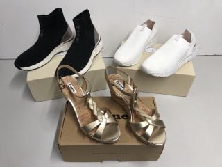 THREE PAIRS OF DESIGNER SHOES TO INCLUDE DUNE SIZE 5