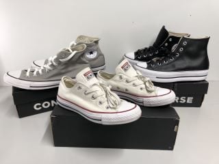 THREE PAIRS OF CONVERSE TO INCLUDE SIZE 4