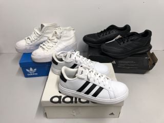 THREE PAIRS OF ADIDAS TRAINERS TO INCLUDE SIZE 5