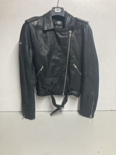 SUPERDRY LEATHER COAT S