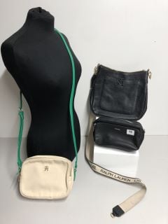 THREE SHOULDER BAGS TO INCLUDE RALPH LAUREN AND CALVIN KLEIN