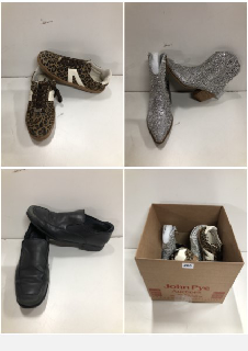 A BOX OF VARIOUS UNBOXED PAIRS OF FOOTWEAR