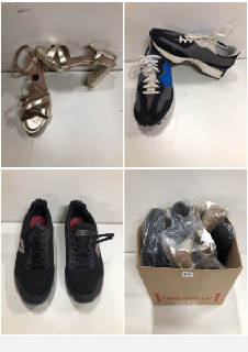 A BOX OF VARIOUS UNBOXED PAIRS OF FOOTWEAR