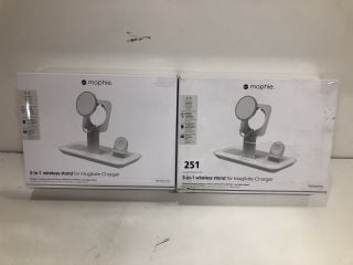 2 X MOPHIE 3 IN 1 WIRELESS STANDS FOR MAGSAFE CHARGERS