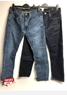 TWO PAIRS OF LEVI JEANS, 505 W34 L32 AND 50W W32 L30