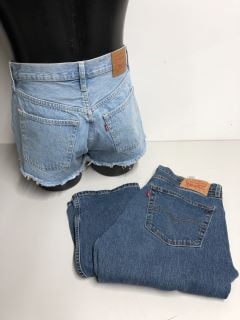 LEVI 501 JEAN SHORTS AND LEVI 505 JEANS W32 L34