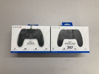 2 X GIOTECK VX4 WIRELESS GAMING CONTROLLERS