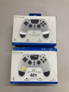 2 X GIOTECK VX4 WIRELESS GAMING CONTROLLERS