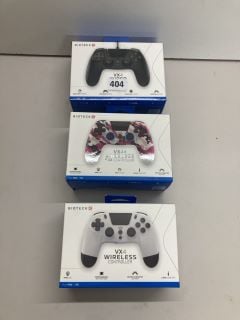 3 X GIOTECK VARIOUS GAMING CONTROLLERS