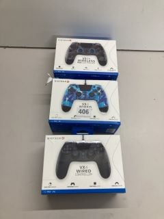 3 X GIOTECK VARIOUS GAMING CONTROLLERS