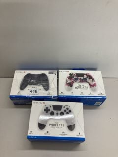 3 X GIOTECK VARIOUS GAMING CONTROLLERS