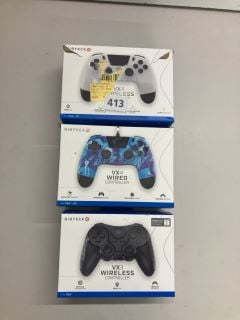 3 X GIOTECK VARIOUS GAMING CONTROLLERS