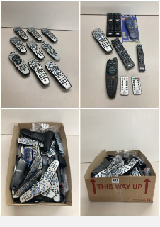 LARGE BOX OF VARIOUS TV REMOTE CONTROLS